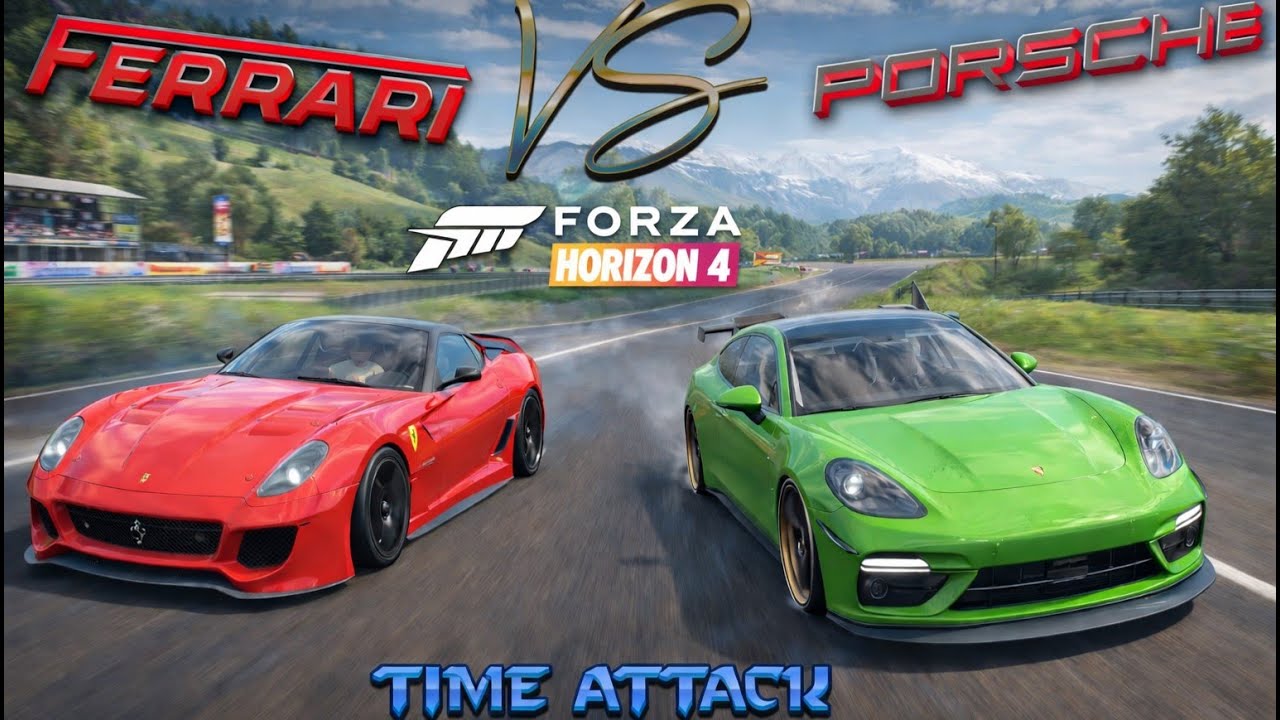 FH4 Time Attack || Porsche Panamera Turbo против Ferrari 599XX