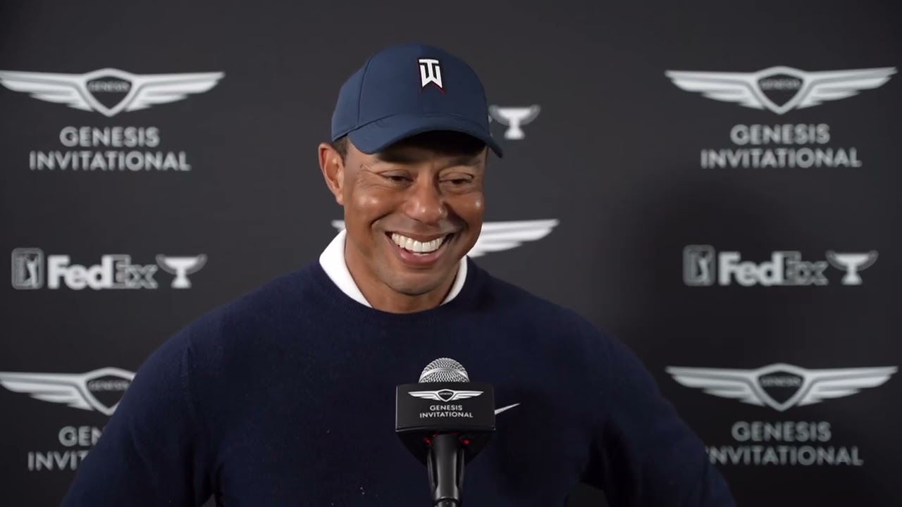 Tiger Woods Thursday Flash Interview 2023 The Genesis Invitational &middot; Round 1