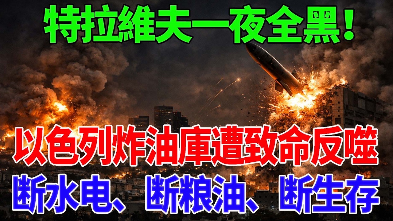 【深度揭秘】特拉維夫一夜陷入黑暗！以色列率先炸油庫遭「宿命反噬」，伊朗祭出「一噸重型彈頭」砸穿小霸王底褲！