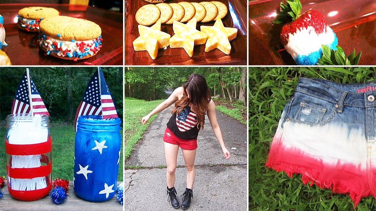 DIY 4th Of July Ideas: Desserts, Outfits, Dip Dyed Shorts, + Decorations!