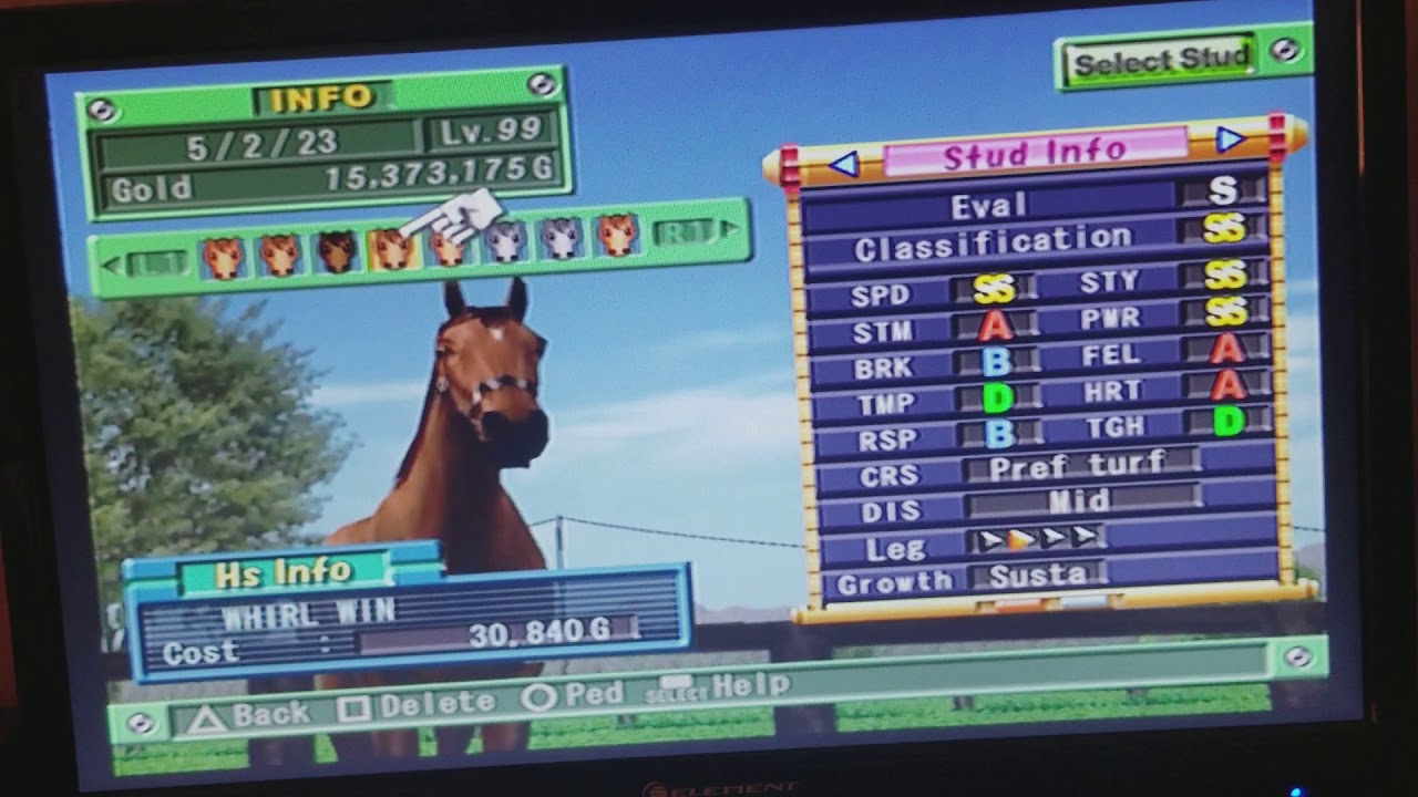 Gallop racer 2004 breeding traits and horses part 1