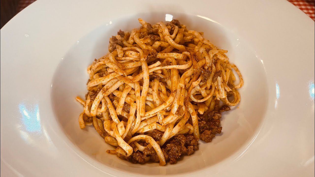 Espaguetis (Pasta) al estilo Arabe