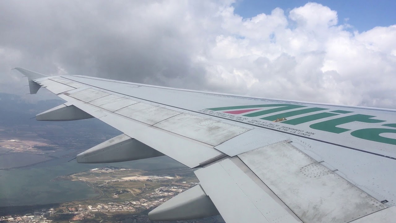 Wonderful take off from Cagliari CAG to Milan Linate LIN with Alitalia AZ1577 A320 on 2019 May 15th