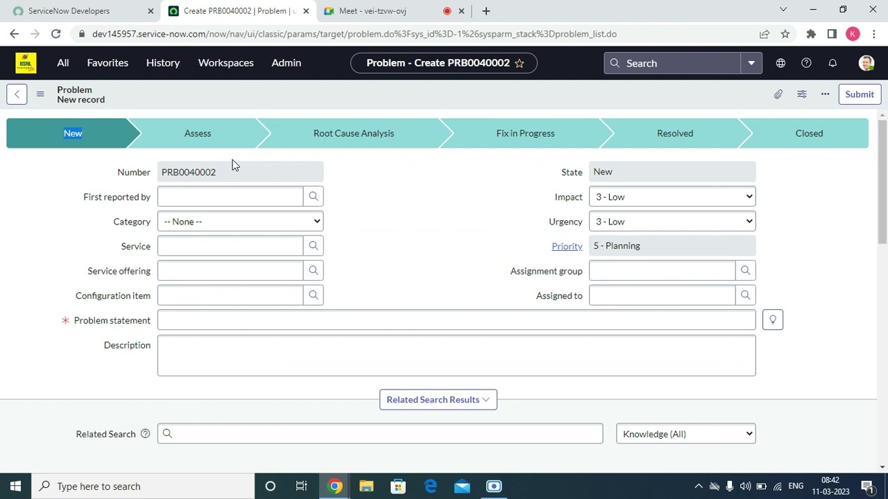 ServiceNow Problem Management