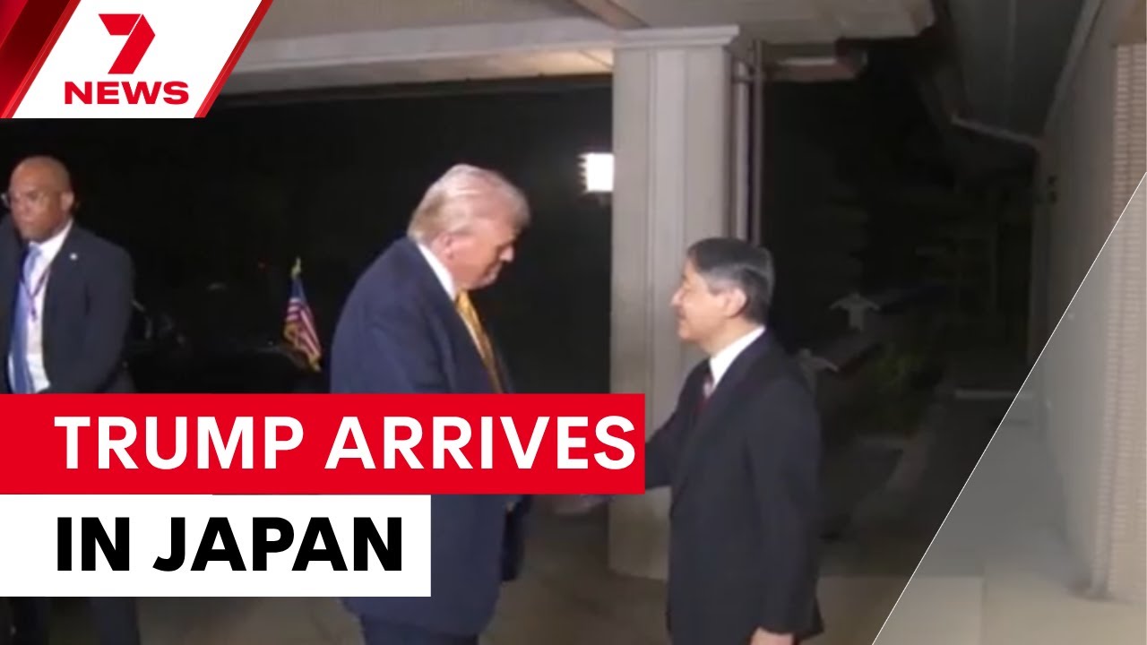 Дональд Трамп прибыл в Японию для встречи с императором и премьер-министром | 7NEWS