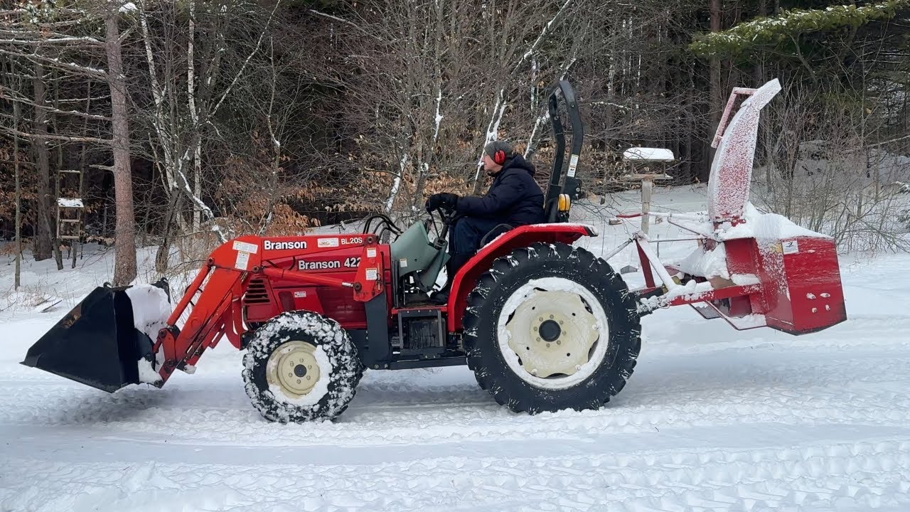Tractor Snow Blower To The Rescue l When the Snow Gets Too Deep.  