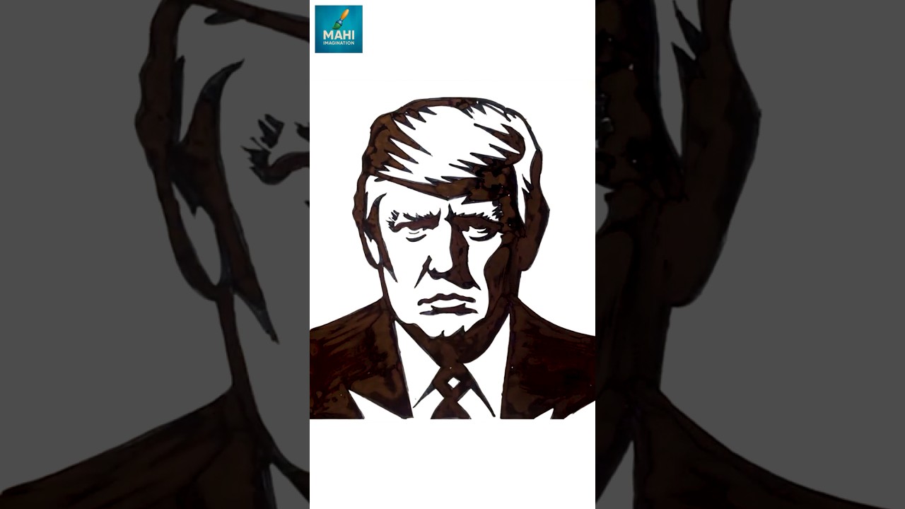Donald Trump Portrait Sketch &ndash; Insane Art Transformation! #drawing #viral #art #easydrawing