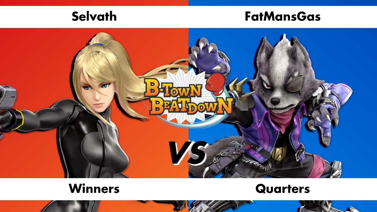 B-Town Beatdown 97 Winners Quarters: Selvath (Zero Suit Samus) vs FatMansGas (Wolf)