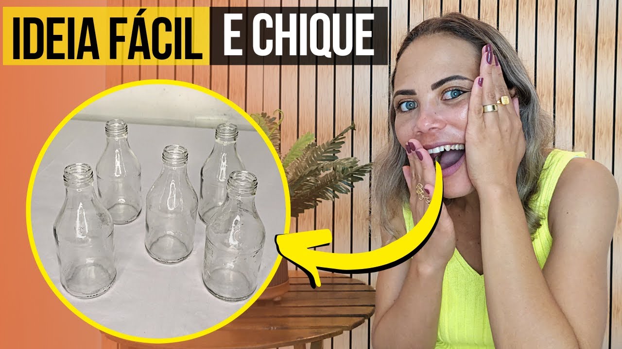 NUNCA MAIS JOGUE VIDRO DE LEITE DE COCO NO LIXO- Ideia Incrível com Garrafas Pequenas