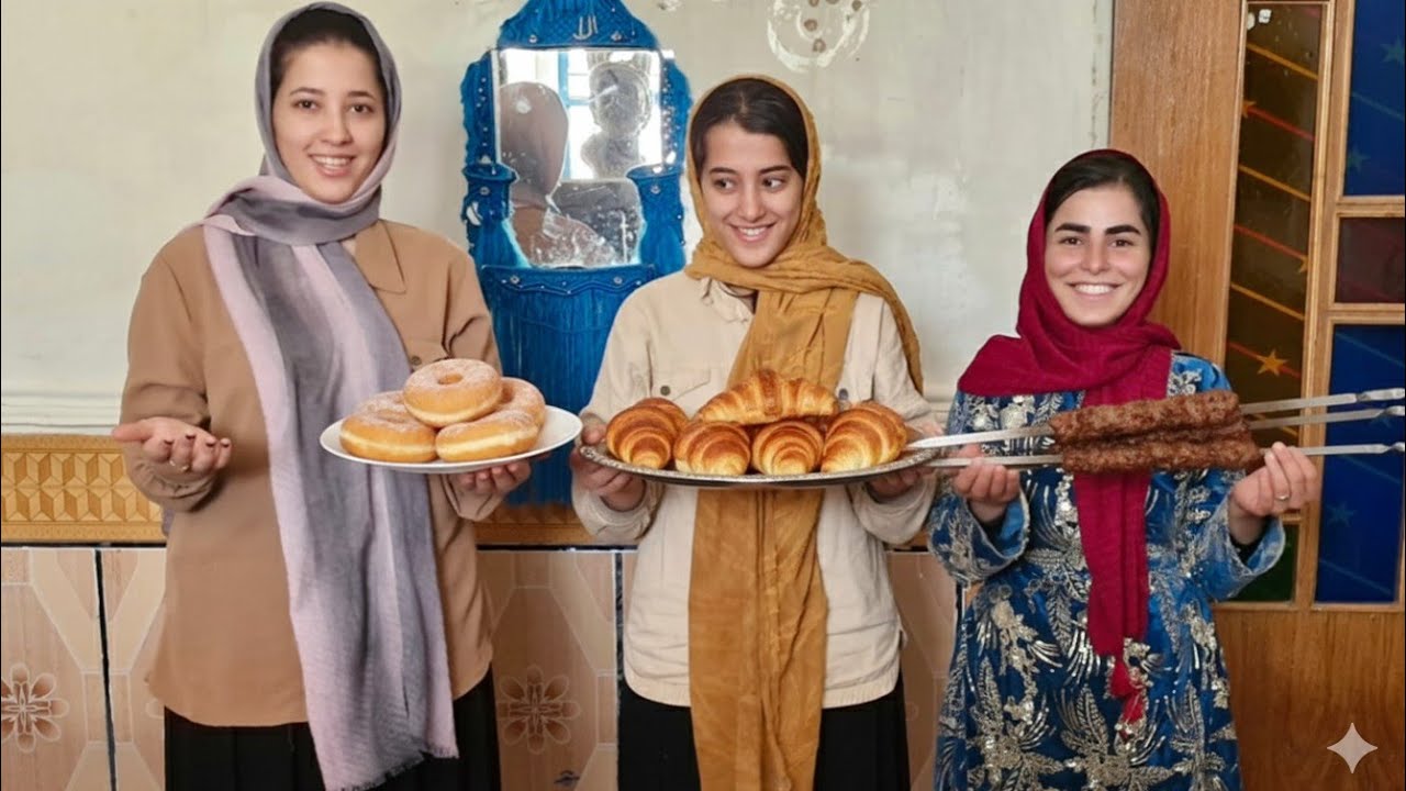 "Rural Iranian Hospitality: Rana, Zeinab & Parvaneh Cook Croissants, Pastries & Koobideh"