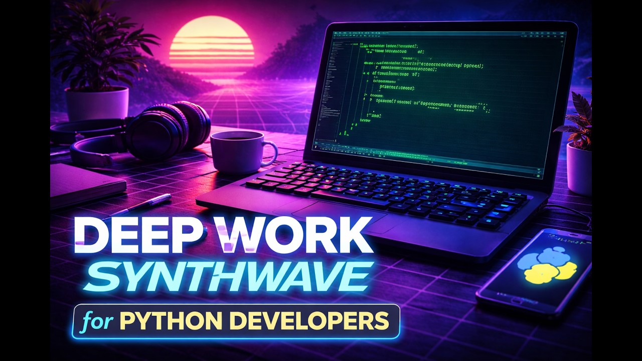 [1 HOUR] Deep Work Ambient Synthwave for Python Developers | Terminal Focus