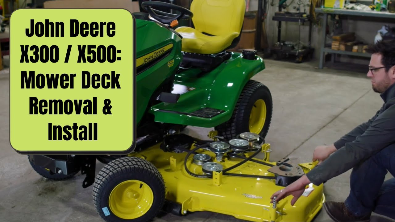 John Deere X300s / X500s &ndash; Mower Deck Removal & Installation Tutorial by Minnesota Equipment