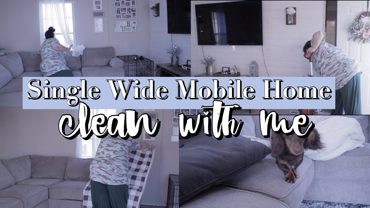 MOBILE HOME CLEAN WITH ME | Single Wide Mobile Home Cleaning Motivation |GROSS CARPETS 🤢