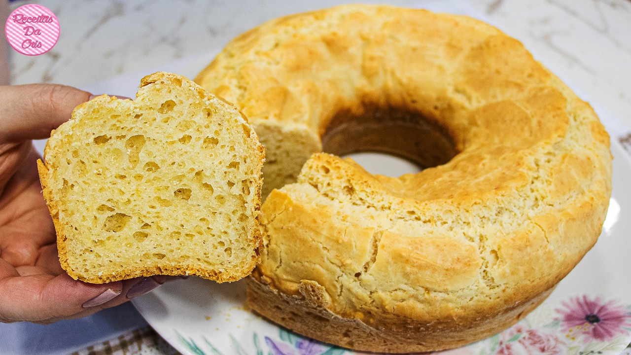 BOLO PÃO DE QUEIJO DE LIQUIDIFICADOR! DELICIOSO E MUITO FÁCIL DE FAZER | RECEITAS DA CRIS