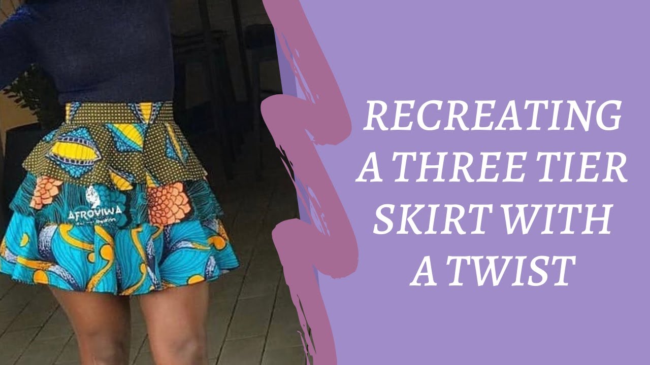 Three tier skirt | Cutting tutorial
