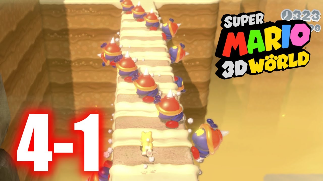 Super Mario 3D World - 4-1 Ant Trooper Hill - All Stars & Stamp 100% Gameplay Walkthrough