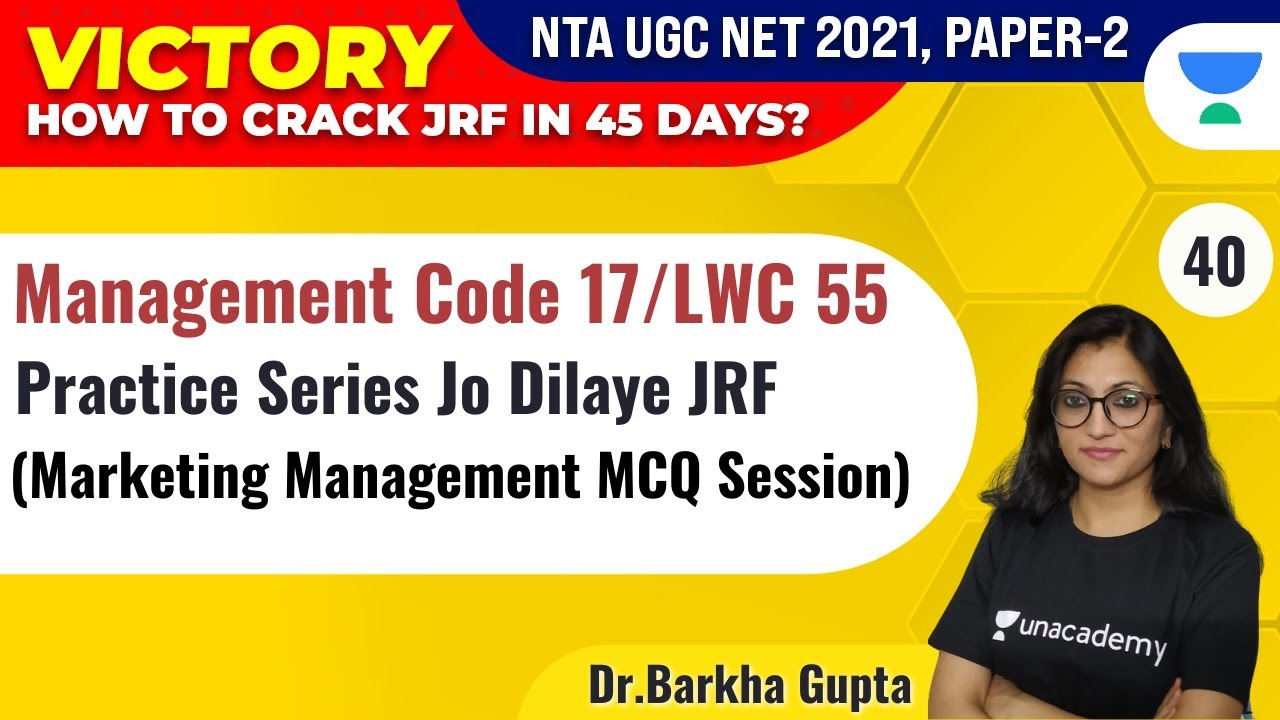 UGC NET 2021 | Management by Dr. Barkha Gupta | Marketing Management MCQ Session