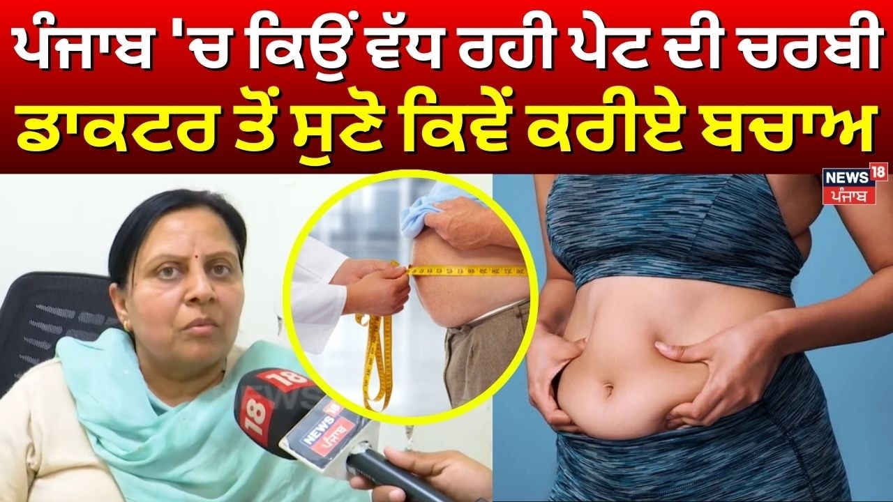 Chandigarh News | ਪੰਜਾਬ 'ਚ ਕਿਉਂ ਵੱਧ ਰਹੀ ਪੇਟ ਦੀ ਚਰਬੀ, ਡਾਕਟਰ ਤੋਂ ਸੁਣੋ ਕਿਵੇਂ ਕਰੀਏ ਬਚਾਅ | N18V