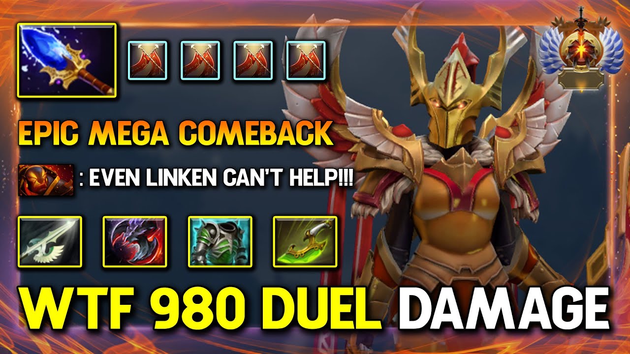 EPIC MEGA COMEBACK Legion Commander With 980 Duel Damage Even Linken Sphere Can't Protect You DotA 2