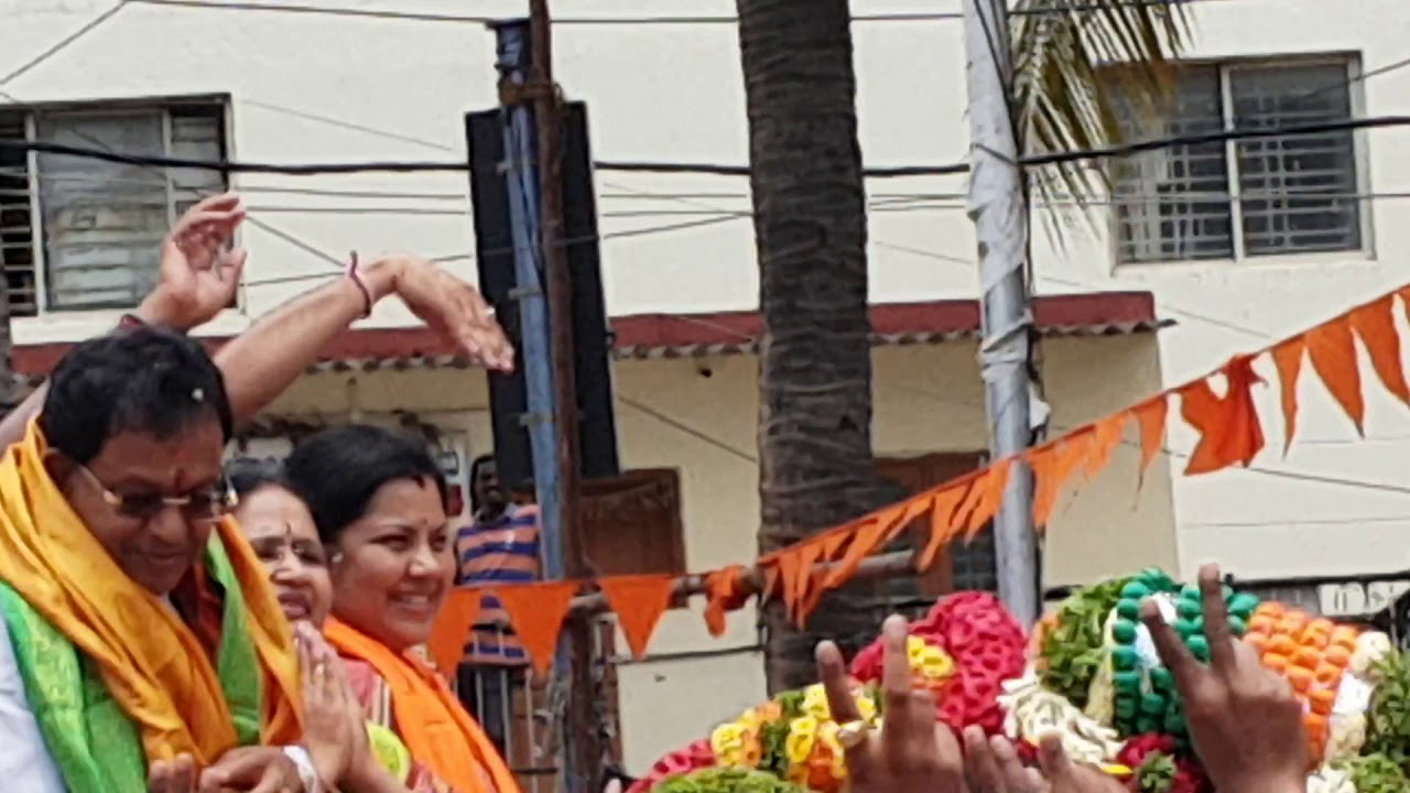 Nomination filing procession of bengaluru south Mla Sri M. KRISHNAPPA BJP