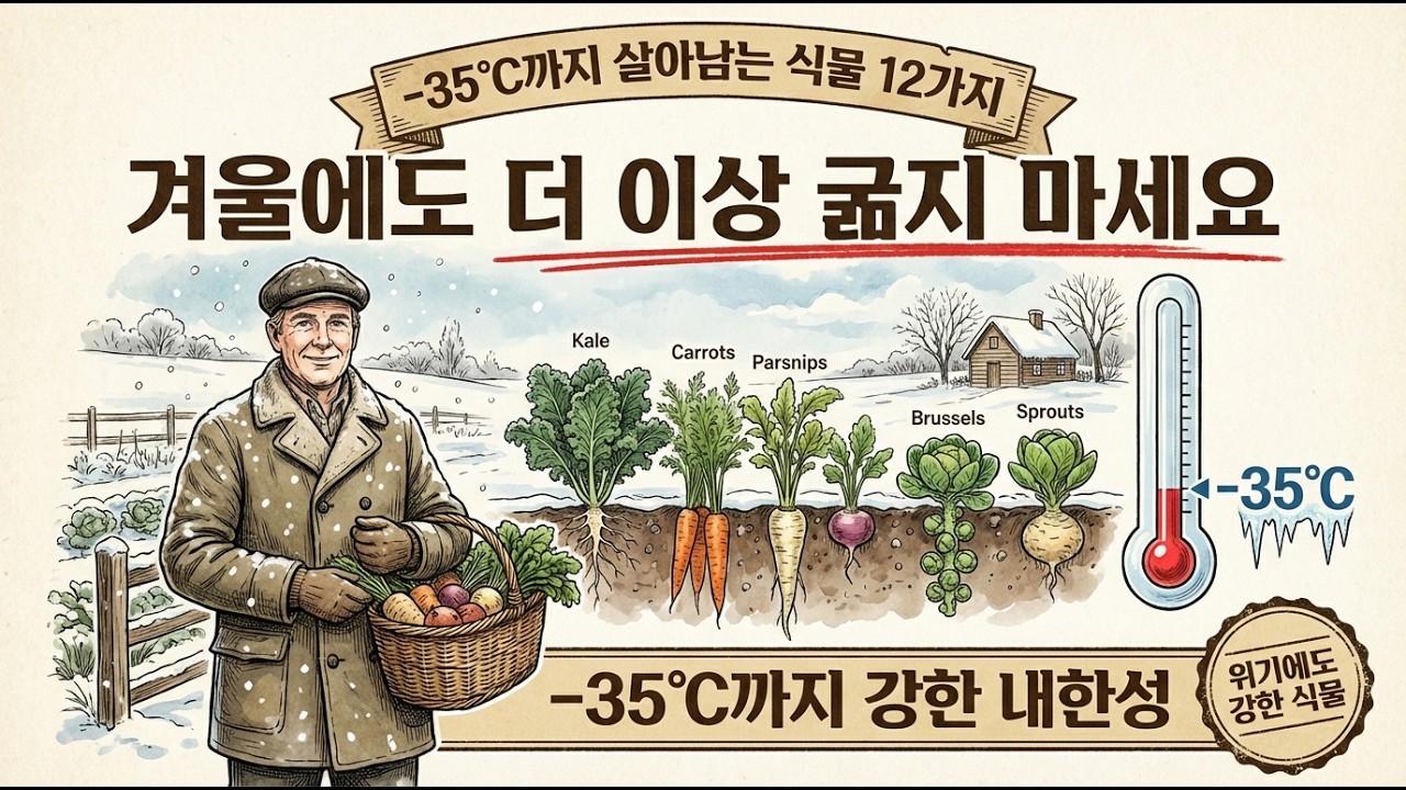 −35 °C에서도 살아남는 식물 12가지 — 겨울에 다시는 굶지 마세요!