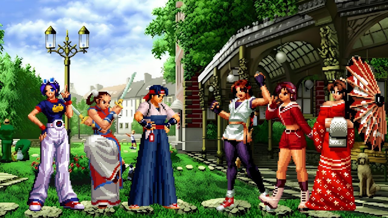 [KOF MUGEN] Kasumi, Xiangfei & May Lee vs. Yuri, Athena & Mai