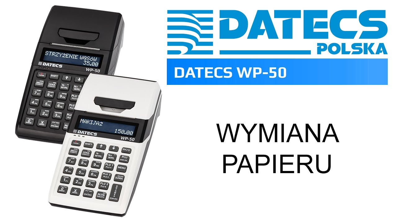 Jak w kasie fiskalnej DATECS WP-50 wymienić papier termiczny