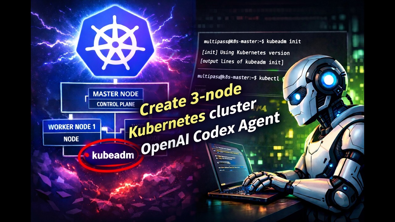 I Built a Real 3 node Kubernetes Cluster on My Laptop in no time using OpenAI Codex AI agent.