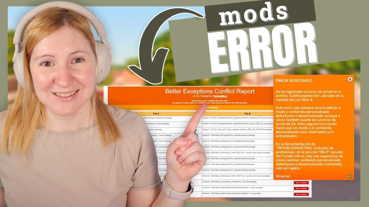 🚨Mods CONFLICTIVOS!  👉🏻[como detectarlos y eliminarlos] BETTER EXCEPTIONS✨ ~ #JennBirdy
