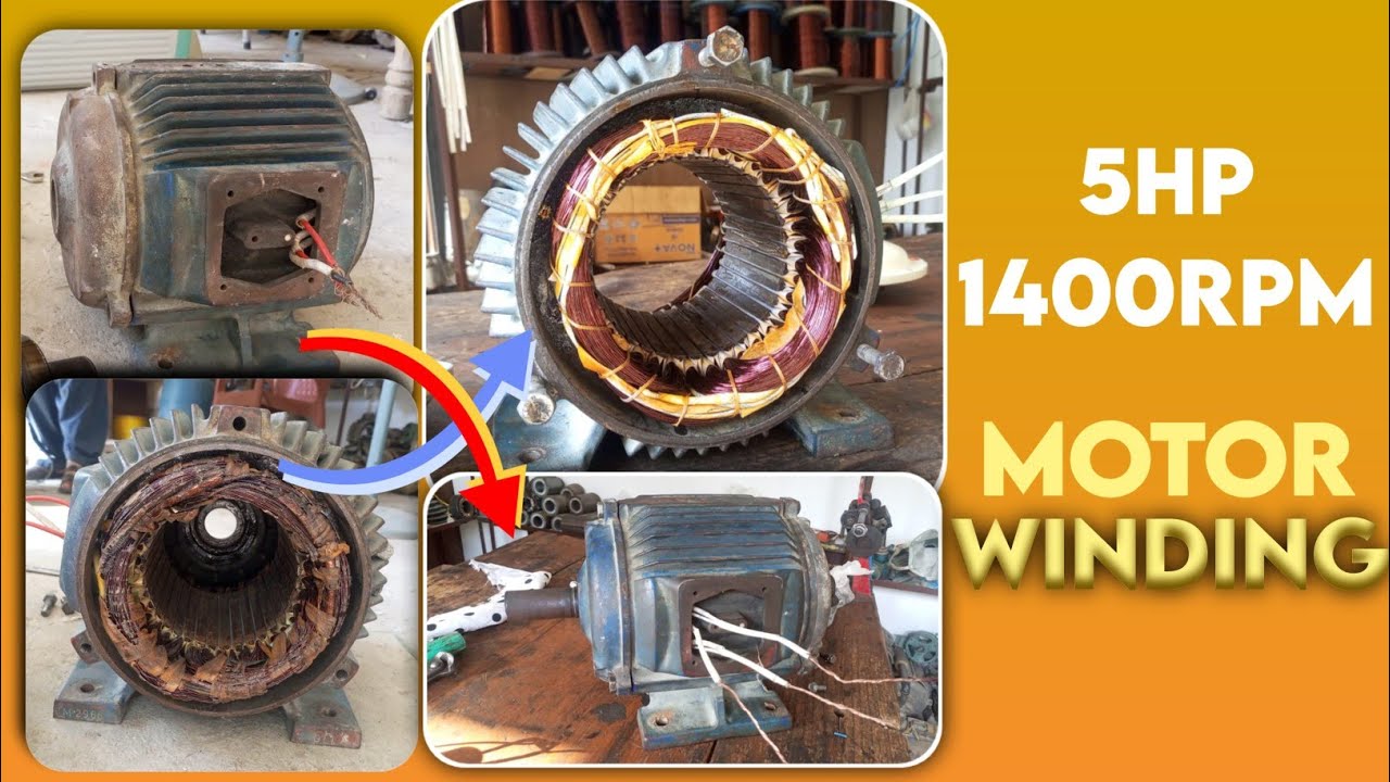 5HP MOUTAR WINDING 1400 RPM DELTA KONECTION