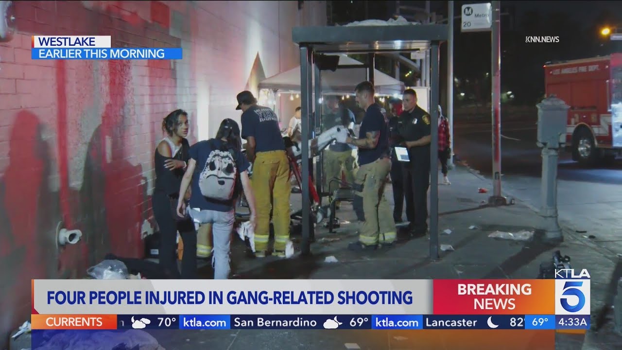 4 people shot in gang-related shooting in Westlake