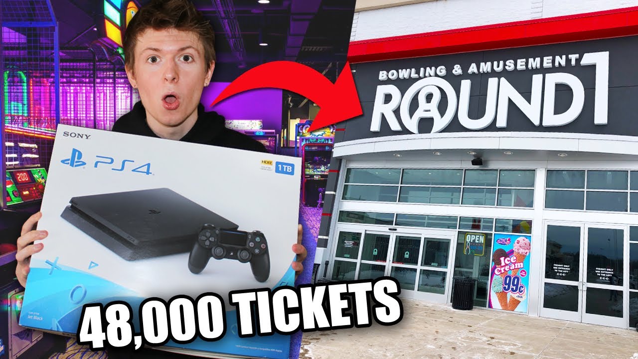 I Won a PS4 from Round 1 Arcade!!
