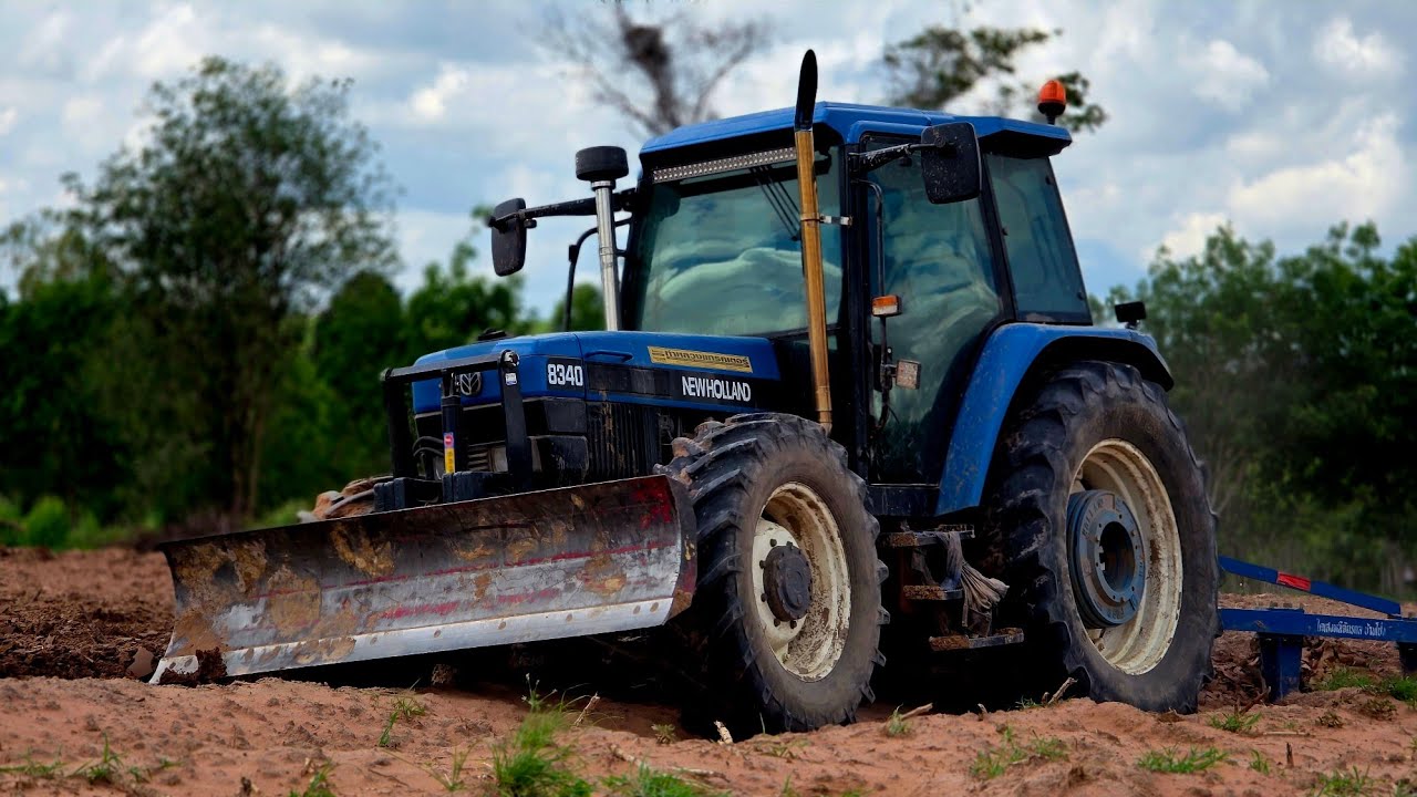 8340 เทอร์โบ 125 HP ไถผานบุกเบิกหาง 4 โครง 5 ใบ 28 นิ้วไถลึกมาก