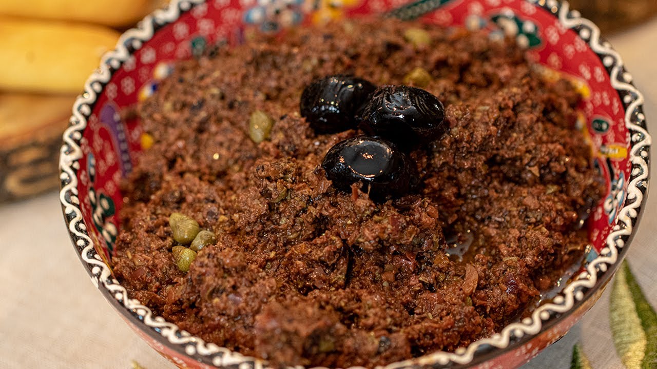 Greek Olive Dip: Pasta Elias