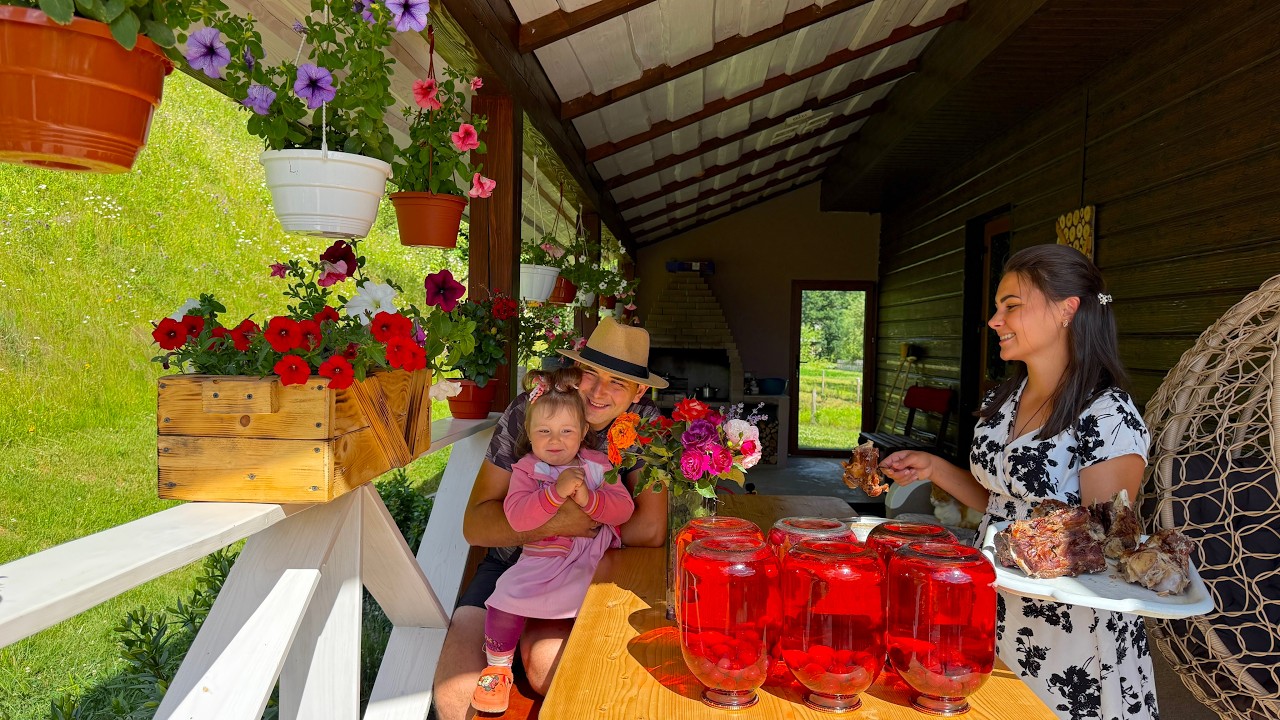 A Beautiful Summer Day in the Carpathian Mountains | Authentic Village Family Life