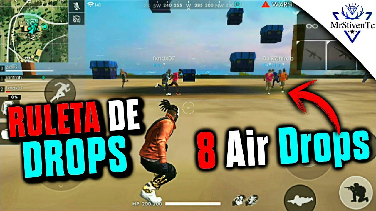 RULETA DE DROPS EN CLASIFICATORIA (8 AIR DROPS) #ClanTc ●FREE FIRE●