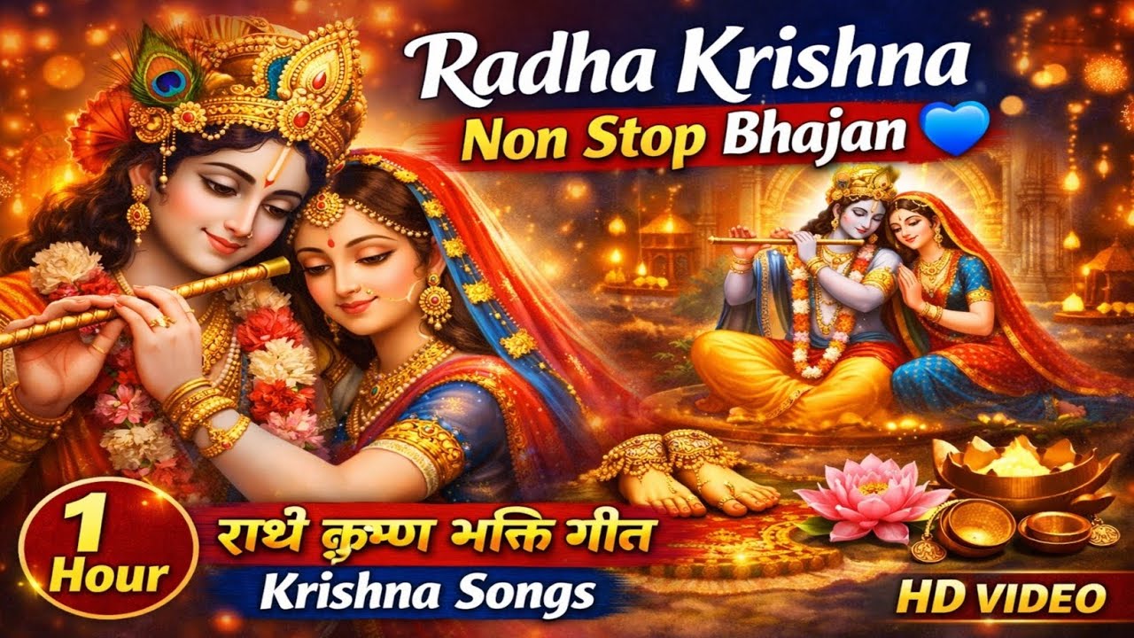 Radha Krishna Non Stop Bhajan 💙 | राधे कृष्ण भक्ति गीत | Krishna Songs #bhakti #bhajan #song 