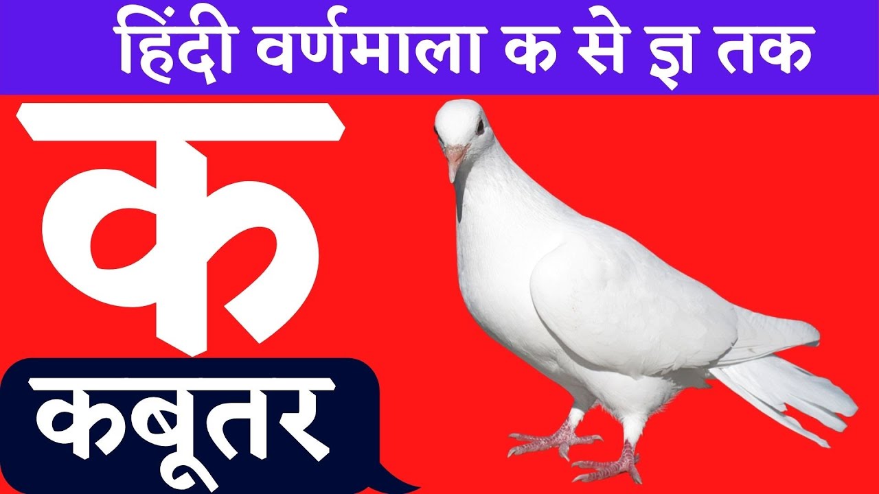 learn to Hindi varnamala | K se kabutar kh se khargosh | k kha gha hindi varnamala |