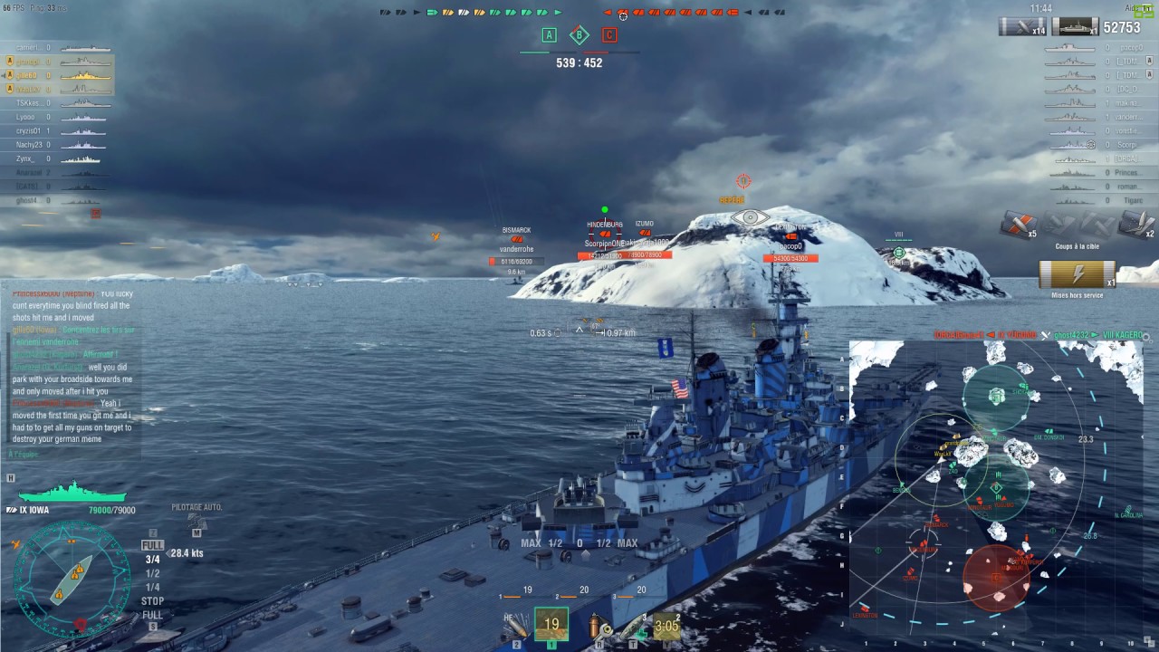 World of Warships (partie aléatoire en division)