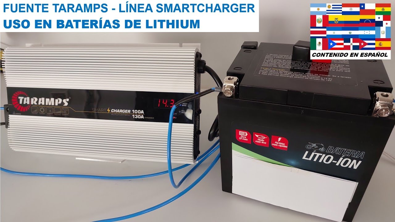 FUENTE TARAMPS - LÍNEA SMARTCHARGER - USO EN LAS BATERÍAS DE LITHIUM