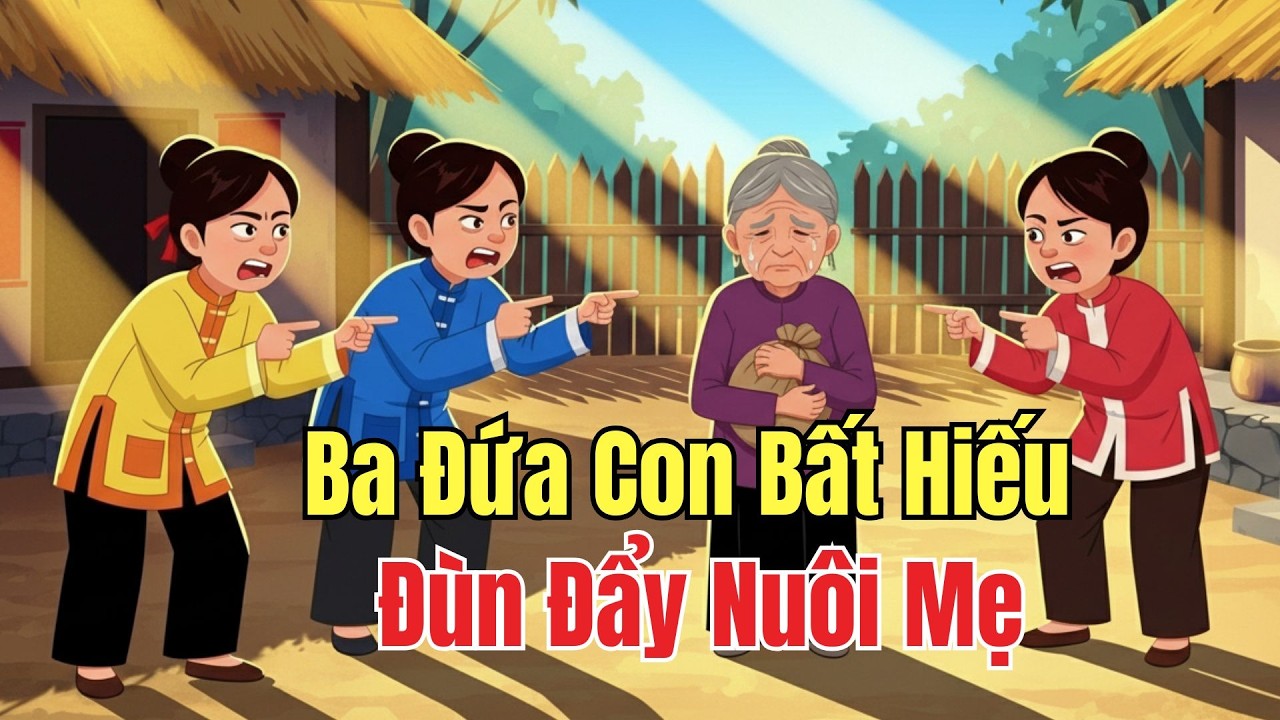 Chuyện Nhân Quả: Ba Đứa Con Bất Hiếu Đùn Đẩy Nuôi Mẹ – Cái Kết Khiến Ai Cũng Day Dứt