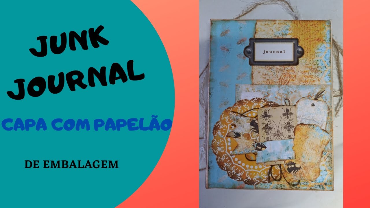 JUNK JOURNAL COM PAPELÃO DE EMBALAGEM