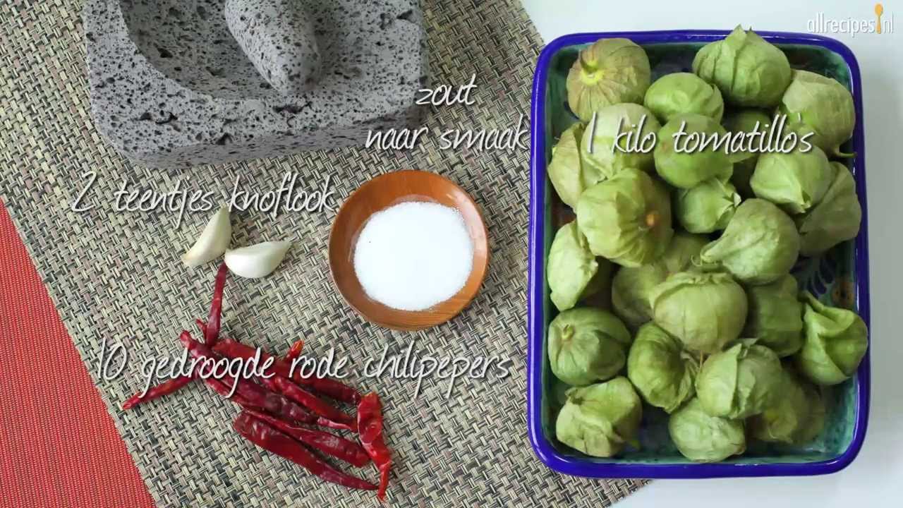 Gegrilde tomatillosalsa - Mexicaans recept