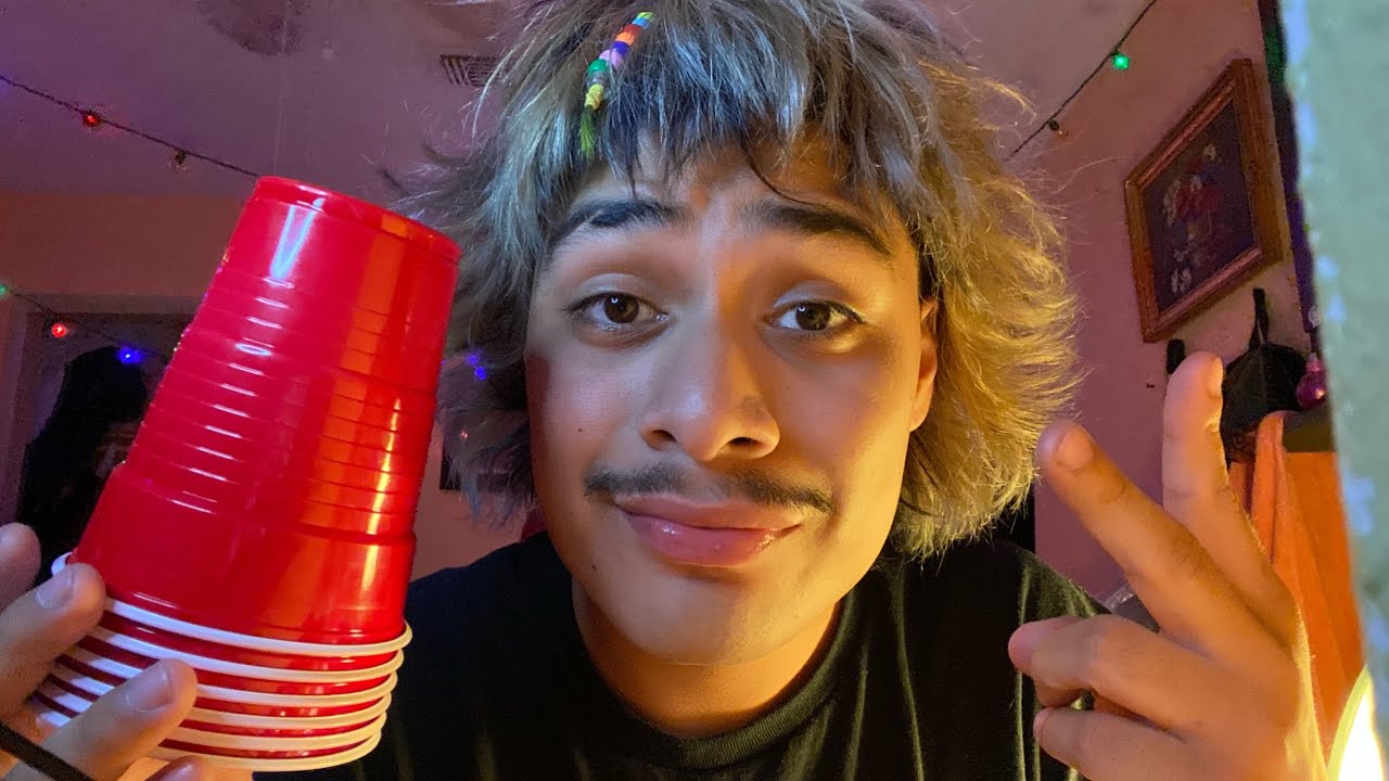 1 man and some cups… ASMR 👨🏻 fast and aggressive (random triggers) + ramble