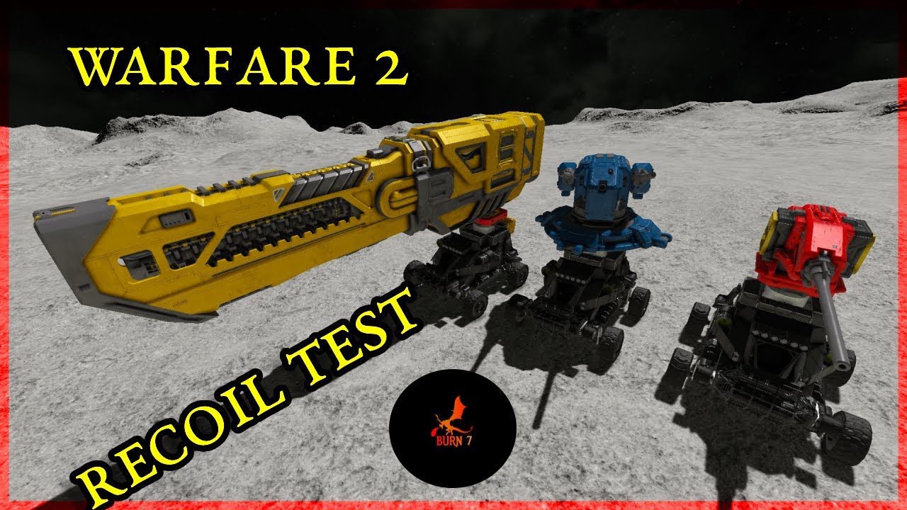 Warfare 2 new weapons recoil test - Space engineers