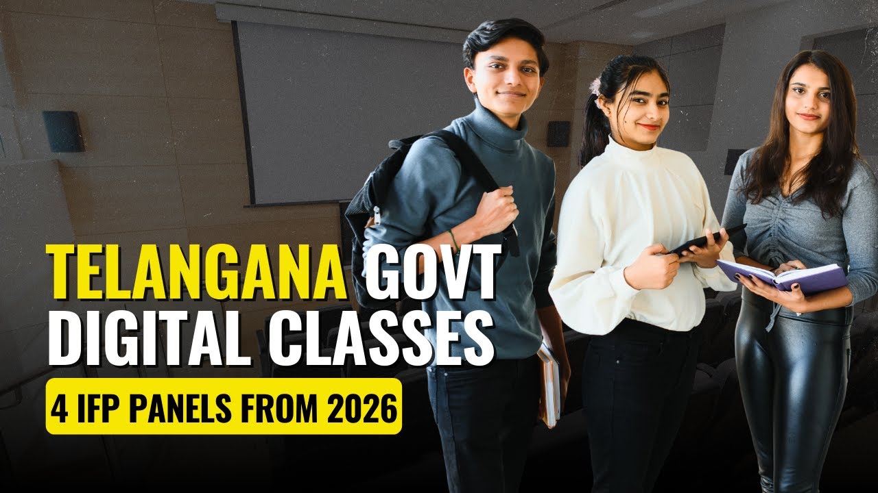 Telangana Digital Classes for Intermediate Students | 430 Junior Colleges | 4 IFP Panels from 2026