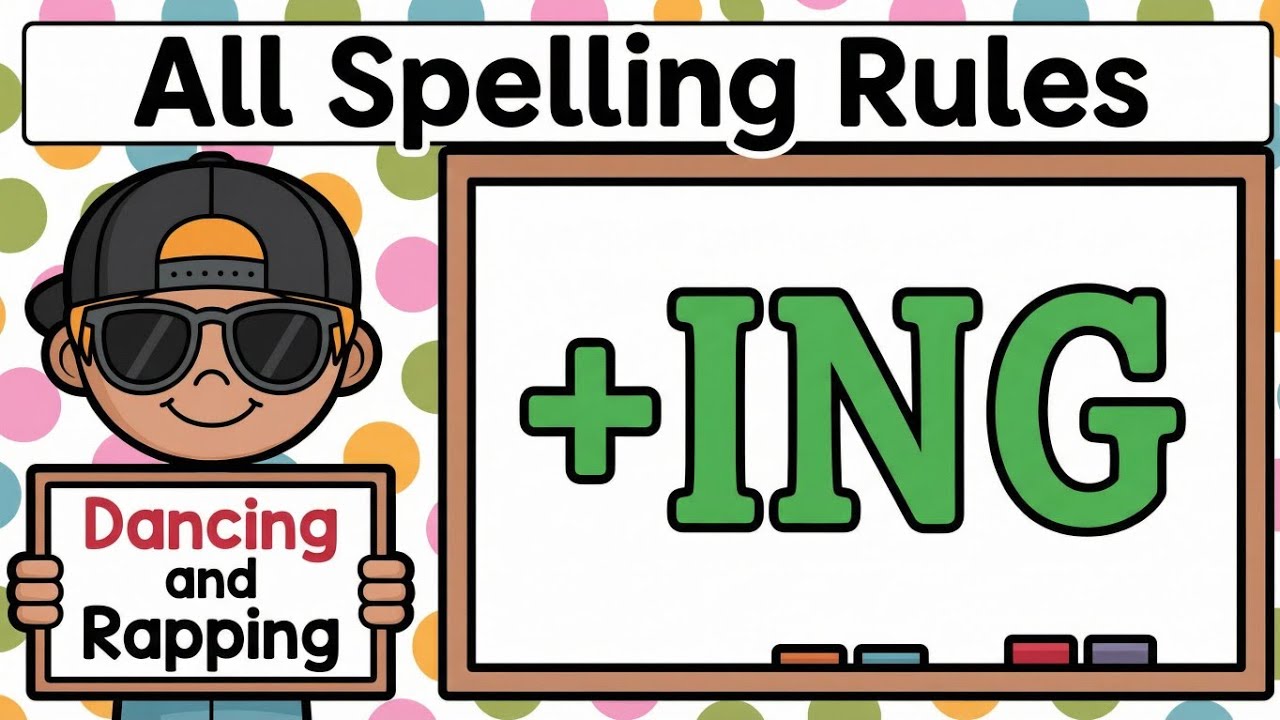 THE SUFFIX -ING | All Spelling Rules For Adding The Suffix -ing In A Rap Song.