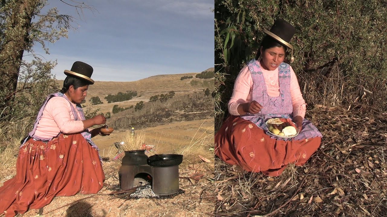 HUEVO DIVORCIADO COCINANDO EN EL CAMPO - COCINA CON MAMILA
