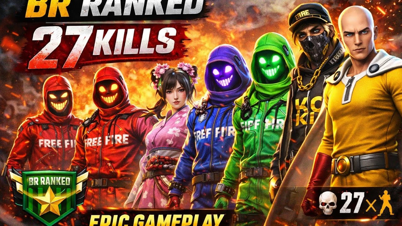 इतना खतरनाक मैच 😱 27 Kills in BR Ranked