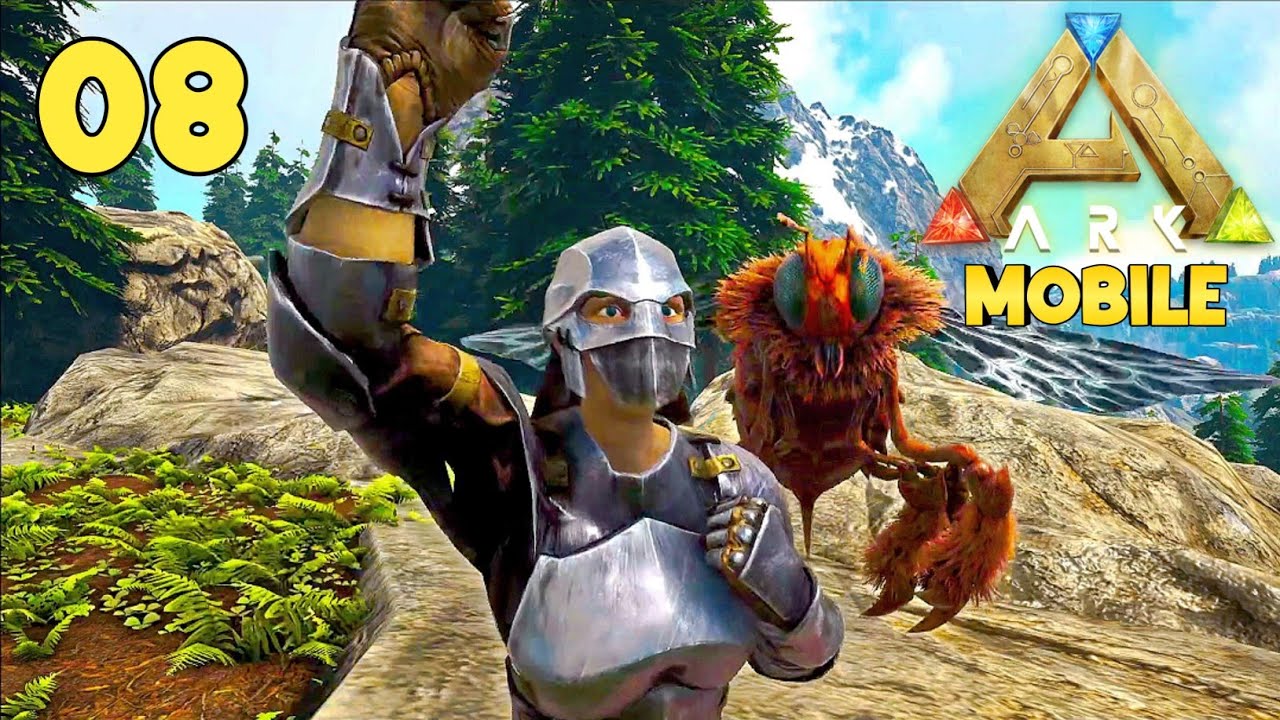 Taming giant queen bee and making beach house🏖️Ark mobile ragnarok | 08